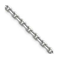 Chisel Stainless Steel Polished 5.3mm Cable Chain Necklace