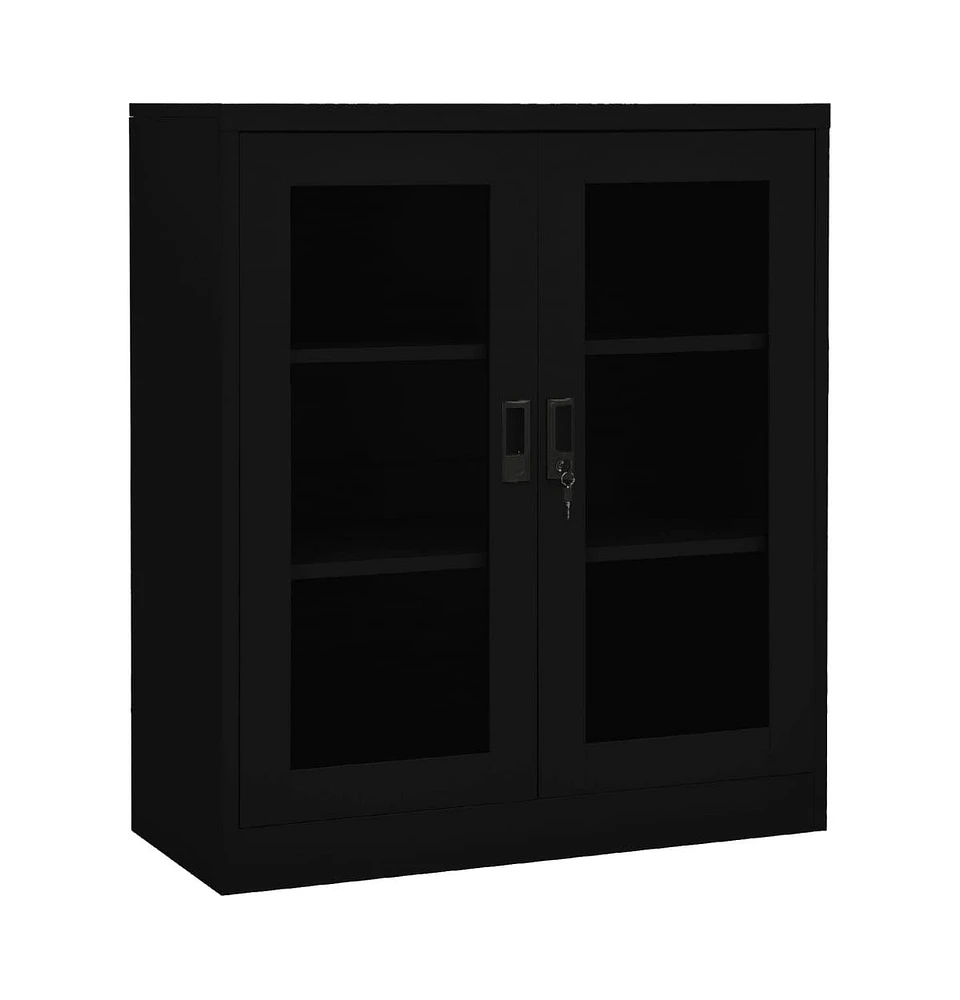 vidaXL Office Cabinet 35.4"x15.7"x41.3" Steel