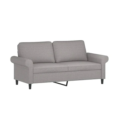 vidaXL 2-Seater Sofa Light Gray 55.1" Fabric