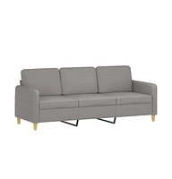 vidaXL 3-Seater Sofa Light Gray 70.9" Fabric