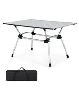 Folding Heavy-Duty Aluminum Camping Table with Carrying Bag