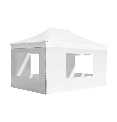 vidaXL Professional Folding Party Tent with Walls Aluminum 14.8'x9.8' White