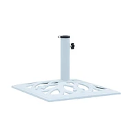 Umbrella Base White 26.5 lbs 19.3" Cast Iron