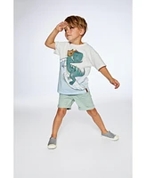 Boy Stretch Twill Short Sage Green