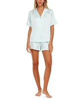 Flora by Nikrooz Women's 2-Pc. Jamie Dot Jacquard Short Pajamas Set