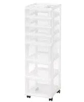 Iris Usa 7 Drawers Plastic Storage rolling Cart with drawer, White