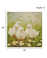 Madison Park Sunshine Animals Chicks Canvas Wall Art