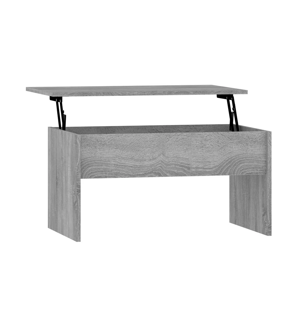 vidaXL Coffee Table Gray Sonoma 31.5"x19.9"x16.3" Engineered Wood