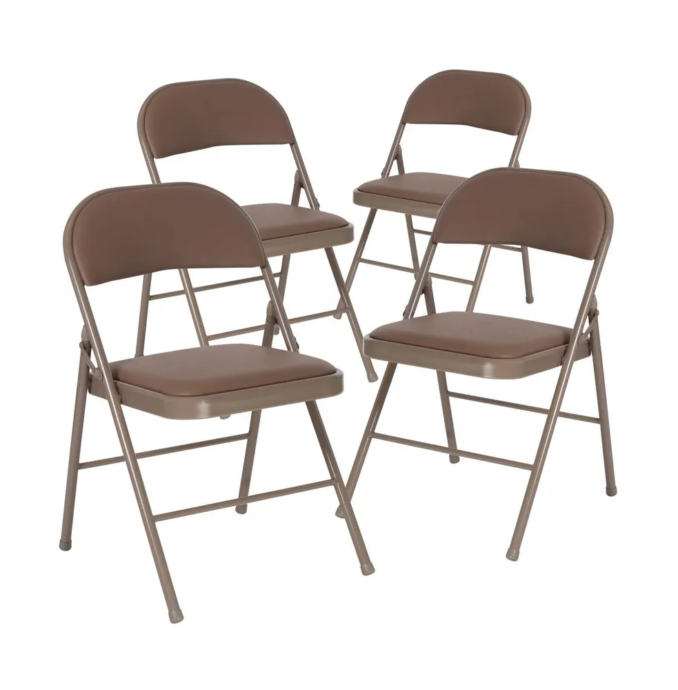 4 Pack Vinyl Padded Metal Frame Event/Home Office Folding Chair