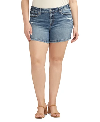 Silver Jeans Co. Trendy Plus Elyse Mid-Rise Jean Shorts