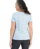 Style & Co Women's Short-Sleeve Printed Scoop-Neck Top, Created for Macy's