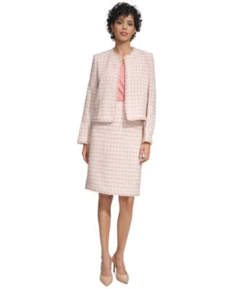 Calvin Klein Women's Tweed Short-Sleeve Sheath Dress - Macy's