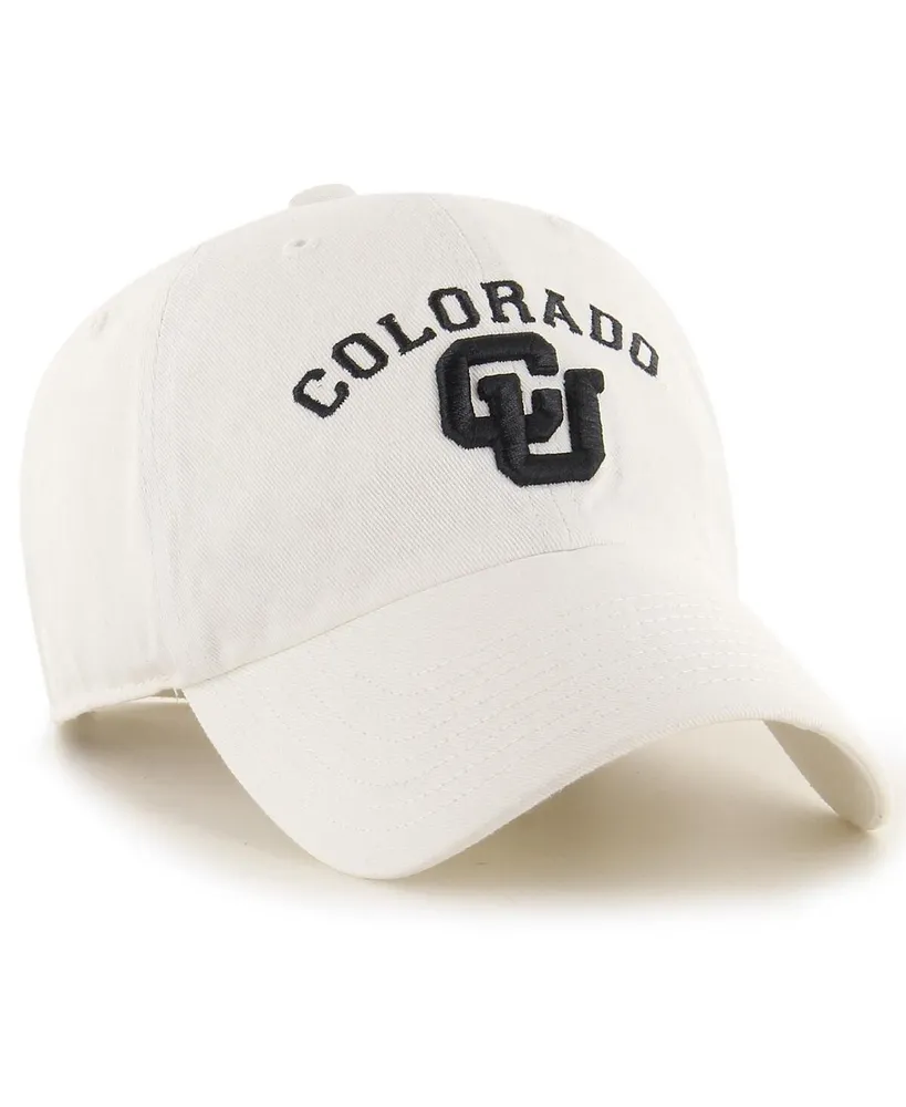 Men's '47 Brand White Distressed Colorado Buffaloes Vintage-Like Clean Up Adjustable Hat