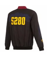 Men's Jh Design Black Denver Nuggets 2023/24 City Edition Nylon Full-Zip Bomber Jacket