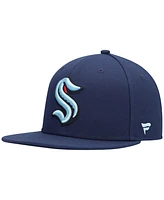 Men's Fanatics Deep Sea Blue Seattle Kraken Primary Team Logo Snapback Hat