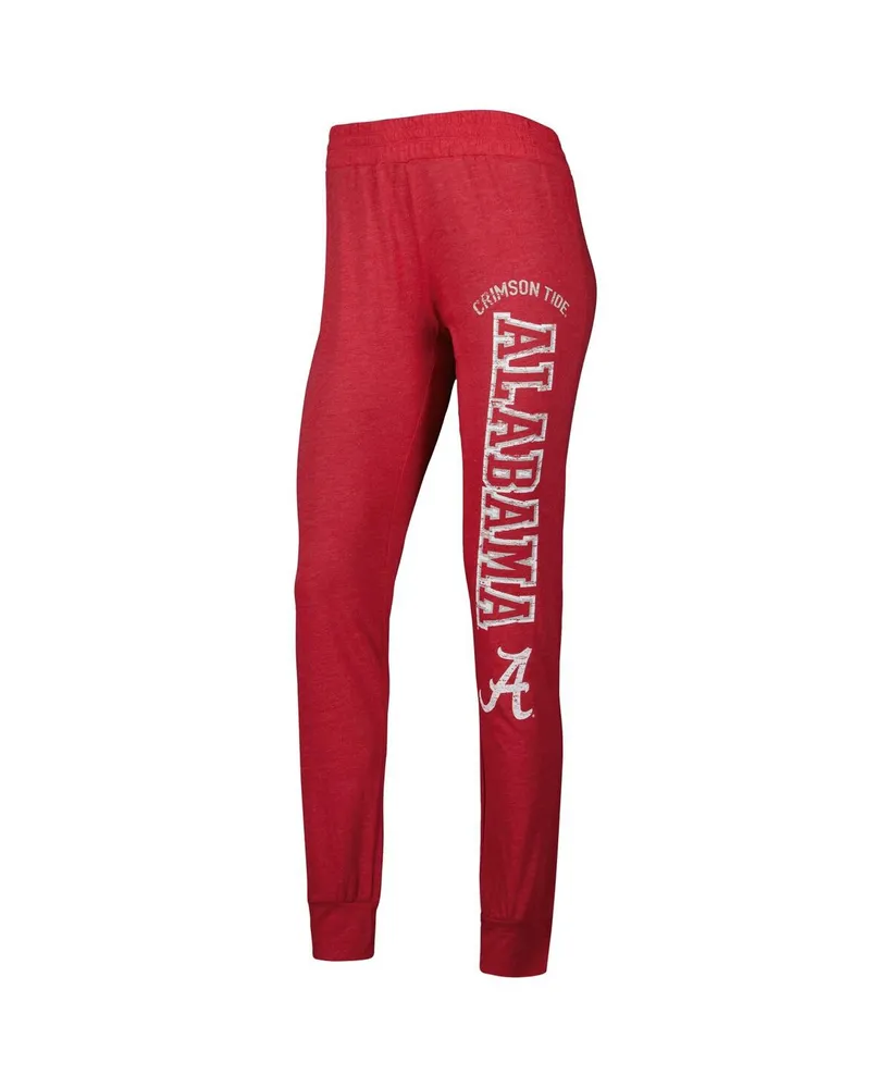 Women's Concepts Sport Crimson Distressed Alabama Tide Long Sleeve Hoodie T-shirt and Pants Sleep Set