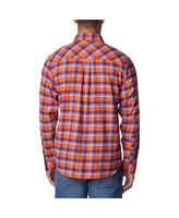 Men's Columbia Orange Clemson Tigers Flare Gun Flannel Long Sleeve Shirt