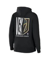 Women's Wear by Erin Andrews Black Vegas Golden Knights Sponge Fleece Full-Zip Hoodie