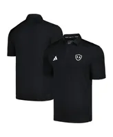 Men's adidas Black Miami Hurricanes Strategy Aeroready Polo Shirt