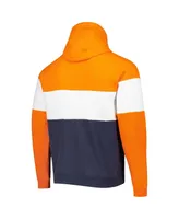 Men's New Era Navy Denver Broncos Colorblock Current Pullover Hoodie