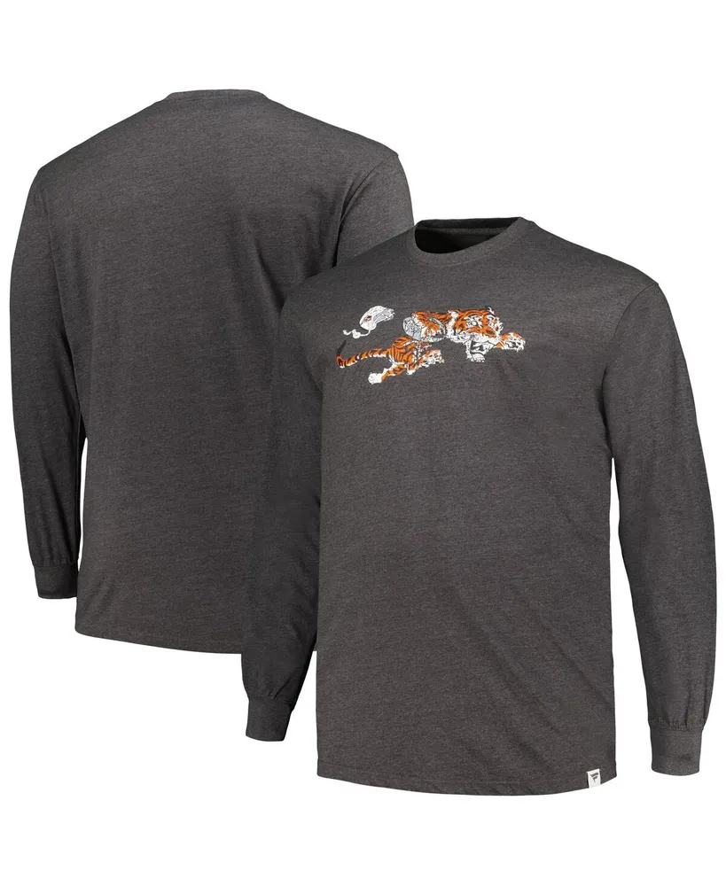 Profile Men's Profile Heather Charcoal Distressed Cincinnati Bengals Big  and Tall Throwback Long Sleeve T-shirt