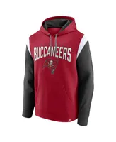 Men's Fanatics Red Tampa Bay Buccaneers Trench Battle Pullover Hoodie