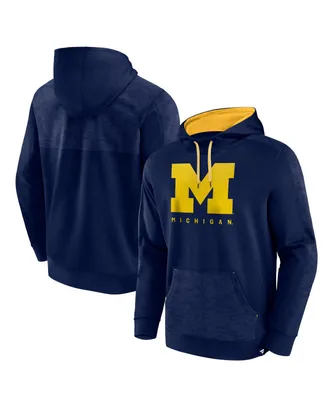 Men's Fanatics Navy Michigan Wolverines Defender Pullover Hoodie