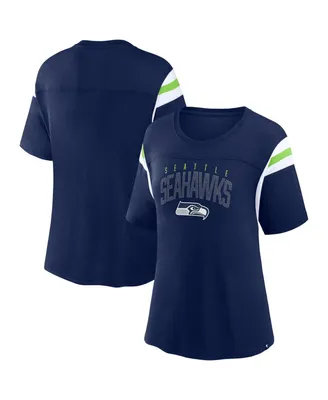 Women's Fanatics College Navy Seattle Seahawks Classic Rhinestone T-shirt