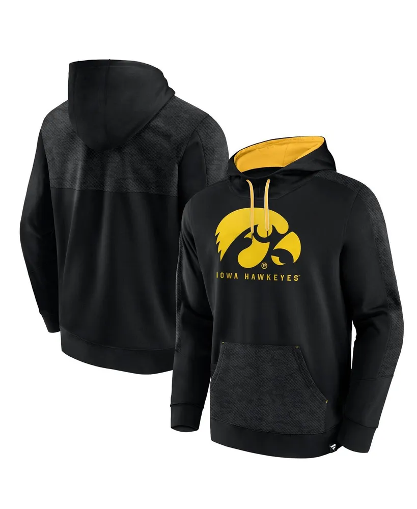 Men's Fanatics Black Iowa Hawkeyes Defender Pullover Hoodie