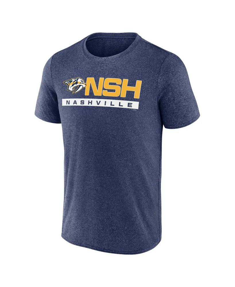 Men's Fanatics Heather Navy Nashville Predators Playmaker T-shirt