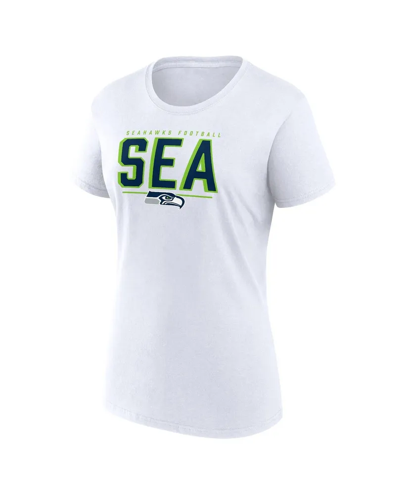 Women's Fanatics College Navy, White Seattle Seahawks Two-Pack Combo Cheerleader T-shirt Set