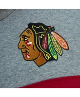 Men's Mitchell & Ness Black, Gray Chicago Blackhawks Head Coach Pullover Hoodie