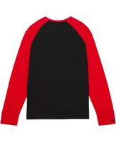 Men's Mitchell & Ness Black Ohio State Buckeyes Legendary Slub Raglan Long Sleeve T-shirt