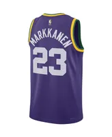 Men's and Women's Nike Lauri Markkanen Purple Utah Jazz 2023/24 Swingman Replica Jersey - Classic Edition