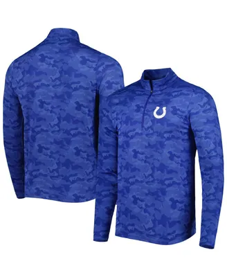 Men's Antigua Royal Indianapolis Colts Brigade Quarter-Zip Sweatshirt