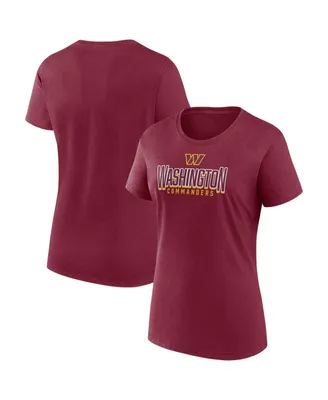 Women's Fanatics Burgundy Washington Commanders Route T-shirt