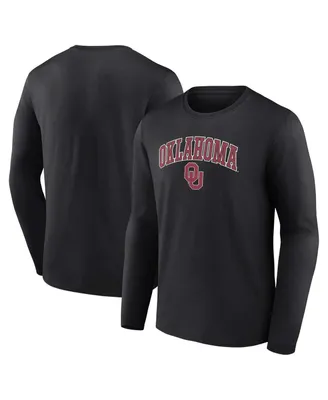 Men's Fanatics Black Oklahoma Sooners Campus Long Sleeve T-shirt