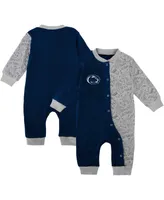 Infant Boys and Girls Navy Penn State Nittany Lions Playbook Two-Tone Sleeper