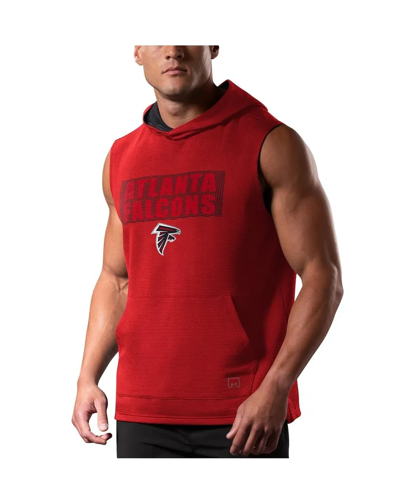 Msx By Michael Strahan Men's Msx by Michael Strahan Red Atlanta Falcons  Marathon Sleeveless Pullover Hoodie | Dulles Town Center