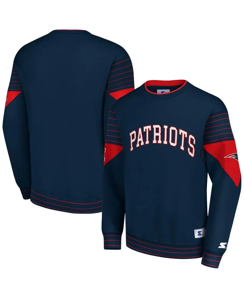 Men's Starter Navy New England Patriots Extreme Full-Zip Hoodie Jacket