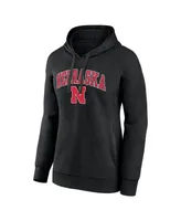 Women's Fanatics Black Nebraska Huskers Evergreen Campus Pullover Hoodie