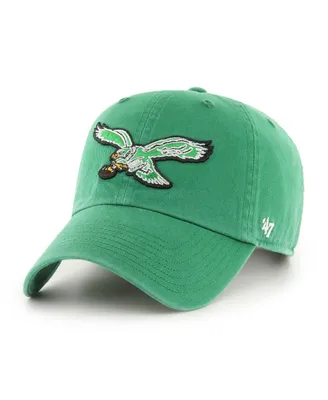 Men's '47 Brand Kelly Green Distressed Philadelphia Eagles Legacy Clean Up Adjustable Hat