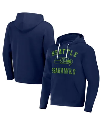 Men's Nfl x Darius Rucker Collection by Fanatics Navy Distressed Seattle Seahawks Coaches Pullover Hoodie