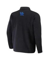 Men's Darius Rucker Collection by Fanatics Heather Charcoal Kentucky Wildcats Sherpa-Lined Full-Snap Shacket