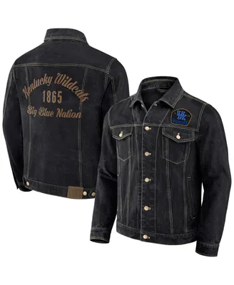 Men's Darius Rucker Collection by Fanatics Black Kentucky Wildcats Button-Up Denim Jacket