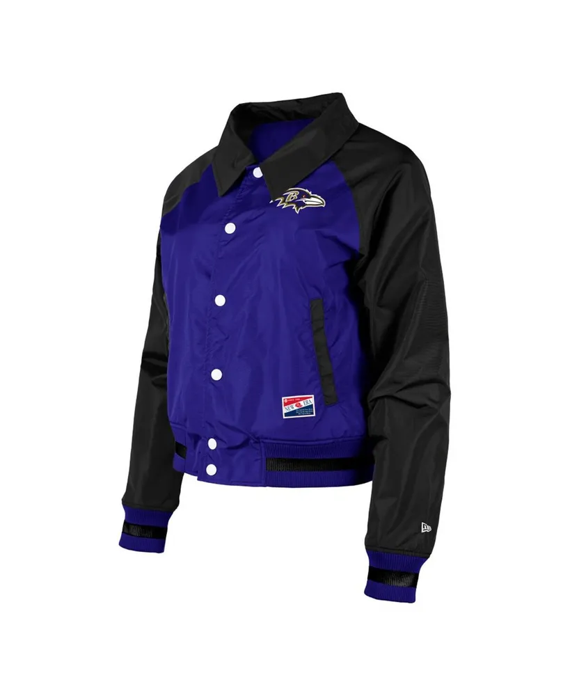 Women's New Era Purple Baltimore Ravens Coaches Raglan Full-Snap Jacket