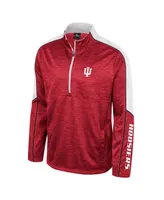 Men's Colosseum Cardinal Indiana Hoosiers Marled Half-Zip Jacket