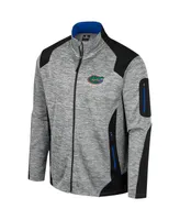 Men's Colosseum Gray Florida Gators Silberman Color Block Full-Zip Jacket