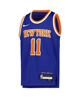 Big Boys Nike Jalen Brunson Blue New York Knicks Swingman Jersey - Icon Edition