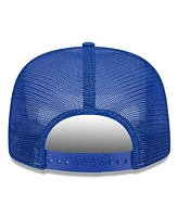 Men's New Era White, Royal Buffalo Bills Gridiron Classics Banger 9FIFTY Trucker Snapback Hat